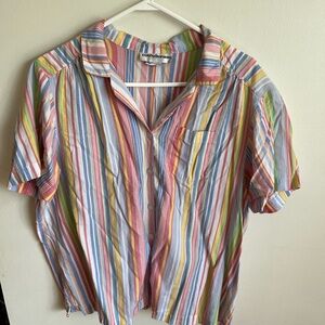 Cathy Daniels Multicolor Striped Casual Shirt